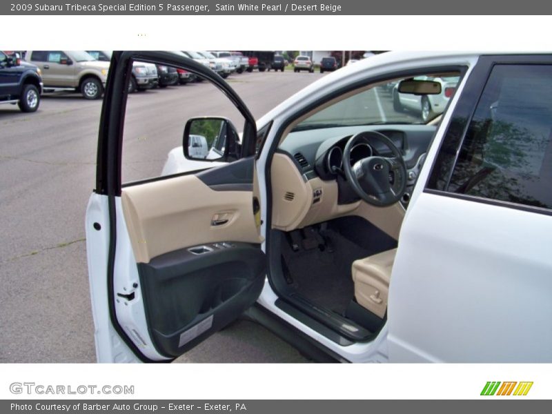 Satin White Pearl / Desert Beige 2009 Subaru Tribeca Special Edition 5 Passenger