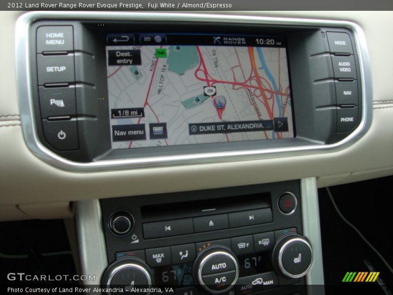Navigation of 2012 Range Rover Evoque Prestige