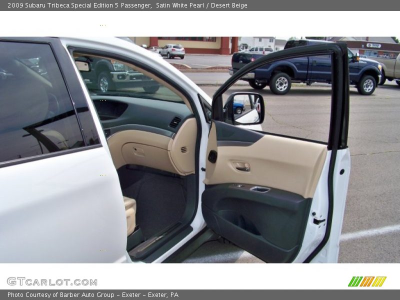 Satin White Pearl / Desert Beige 2009 Subaru Tribeca Special Edition 5 Passenger