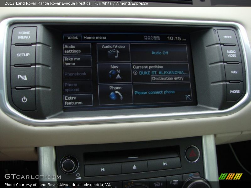 Controls of 2012 Range Rover Evoque Prestige