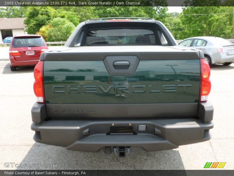 Dark Green Metallic / Dark Charcoal 2003 Chevrolet Avalanche 1500 Z71 4x4