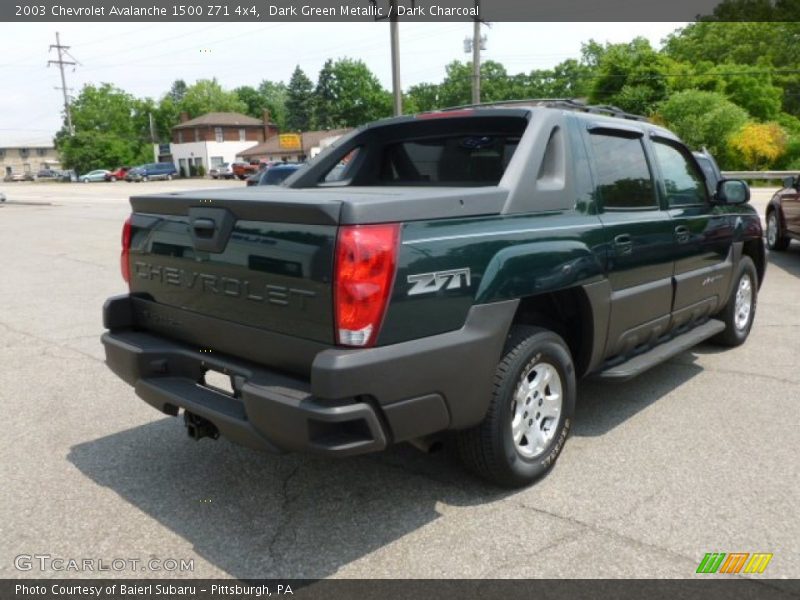 Dark Green Metallic / Dark Charcoal 2003 Chevrolet Avalanche 1500 Z71 4x4
