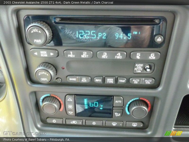 Dark Green Metallic / Dark Charcoal 2003 Chevrolet Avalanche 1500 Z71 4x4