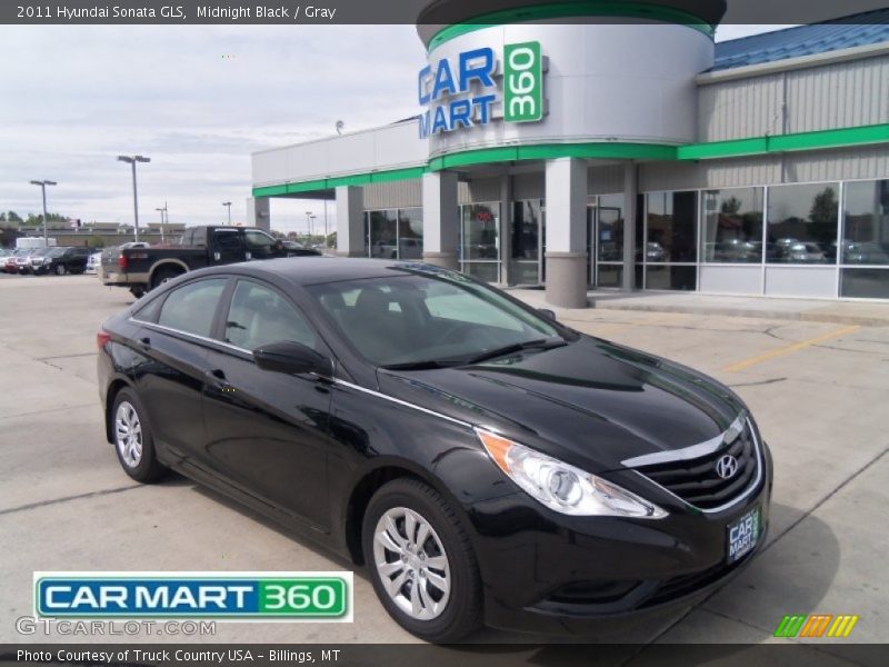 Midnight Black / Gray 2011 Hyundai Sonata GLS