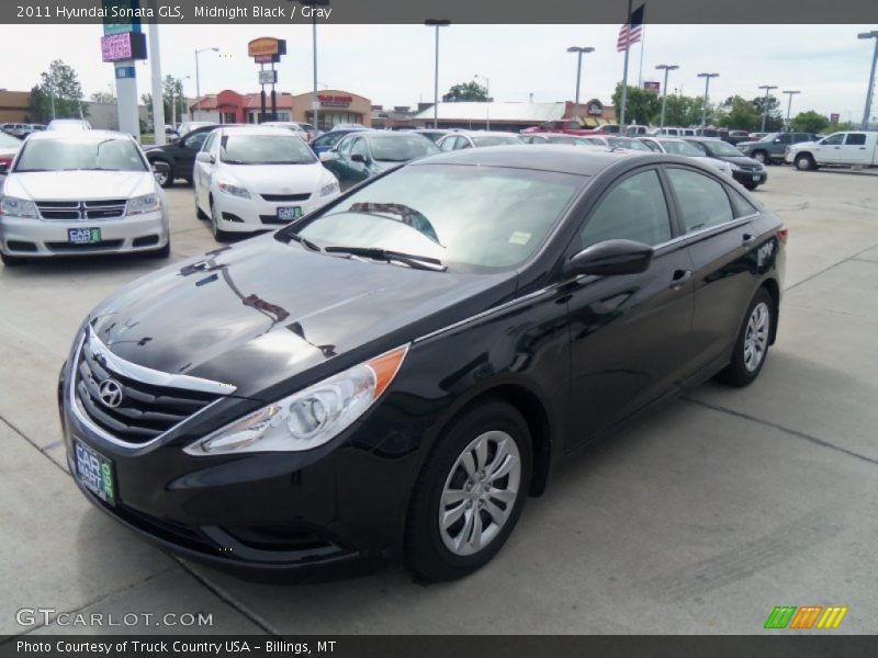 Midnight Black / Gray 2011 Hyundai Sonata GLS