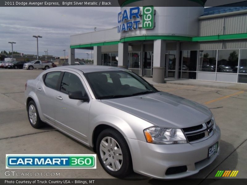 Bright Silver Metallic / Black 2011 Dodge Avenger Express