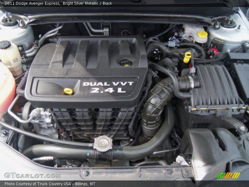 Bright Silver Metallic / Black 2011 Dodge Avenger Express