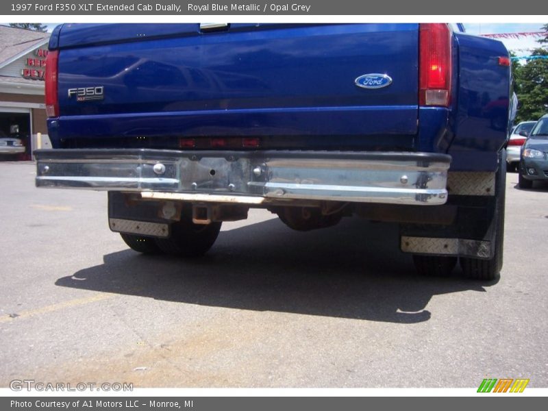 Royal Blue Metallic / Opal Grey 1997 Ford F350 XLT Extended Cab Dually