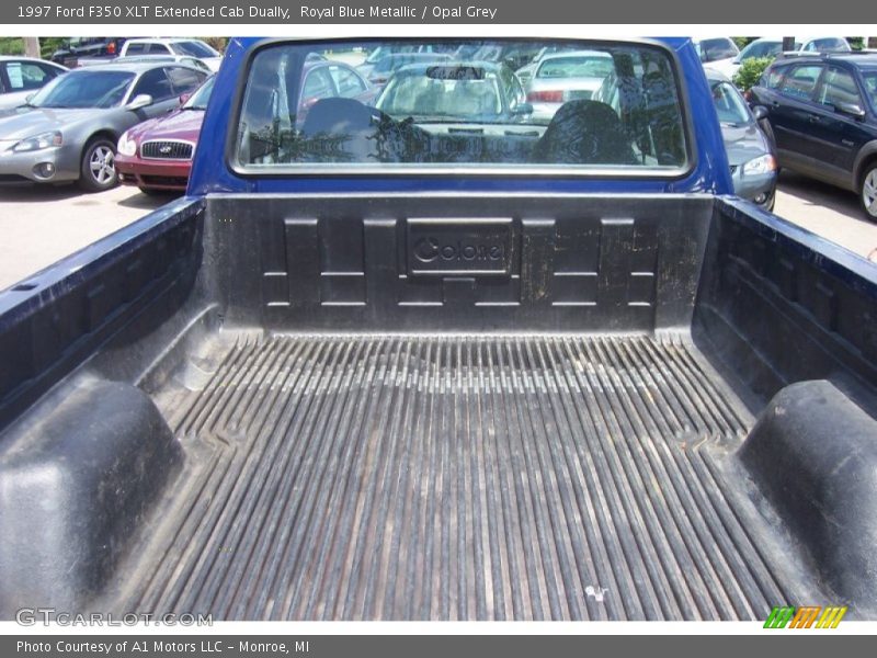 Royal Blue Metallic / Opal Grey 1997 Ford F350 XLT Extended Cab Dually