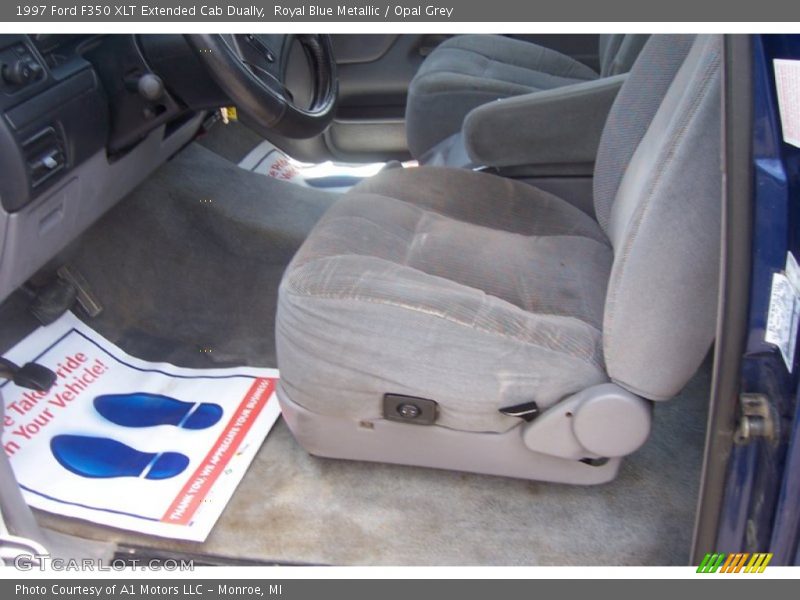 Royal Blue Metallic / Opal Grey 1997 Ford F350 XLT Extended Cab Dually