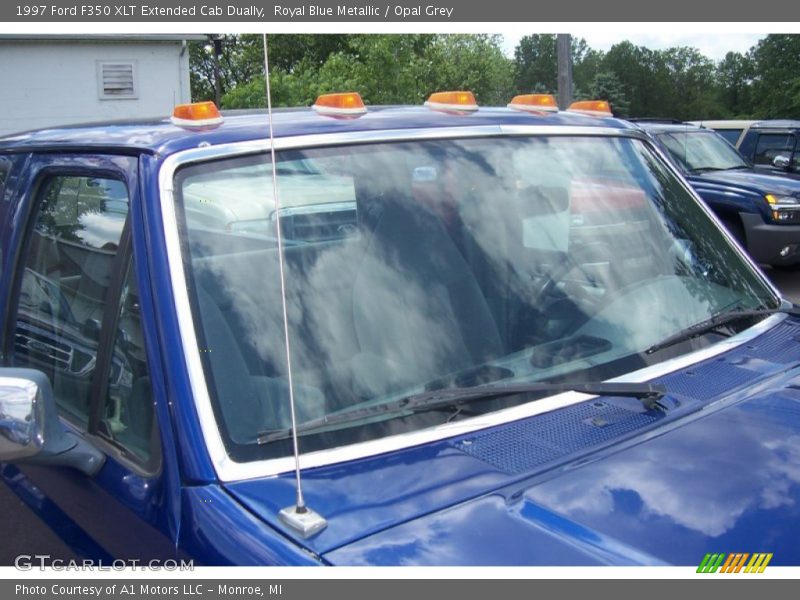 Royal Blue Metallic / Opal Grey 1997 Ford F350 XLT Extended Cab Dually