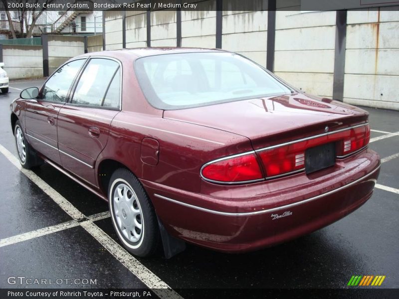 Bordeaux Red Pearl / Medium Gray 2000 Buick Century Custom
