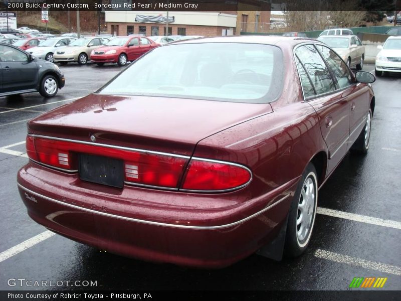 Bordeaux Red Pearl / Medium Gray 2000 Buick Century Custom