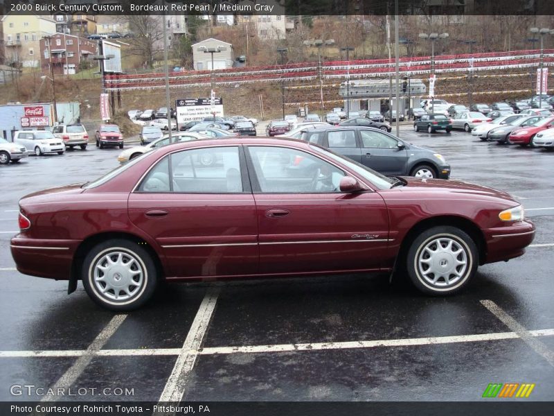 Bordeaux Red Pearl / Medium Gray 2000 Buick Century Custom
