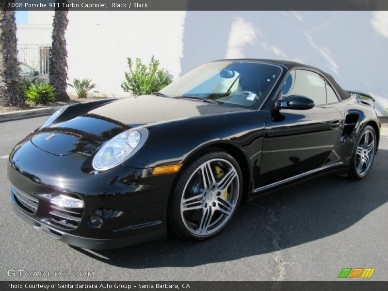 Black / Black 2008 Porsche 911 Turbo Cabriolet