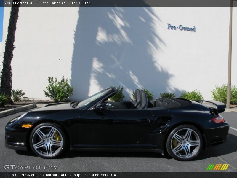 Black / Black 2008 Porsche 911 Turbo Cabriolet