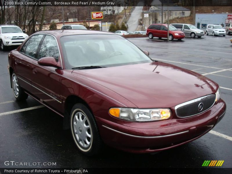 Bordeaux Red Pearl / Medium Gray 2000 Buick Century Custom