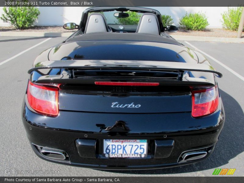 Black / Black 2008 Porsche 911 Turbo Cabriolet