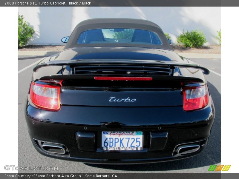 Black / Black 2008 Porsche 911 Turbo Cabriolet