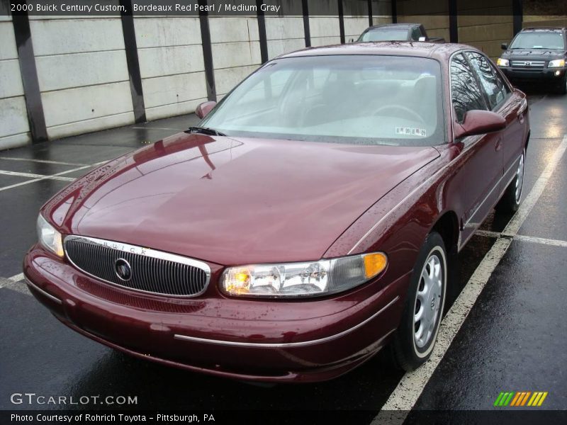Bordeaux Red Pearl / Medium Gray 2000 Buick Century Custom
