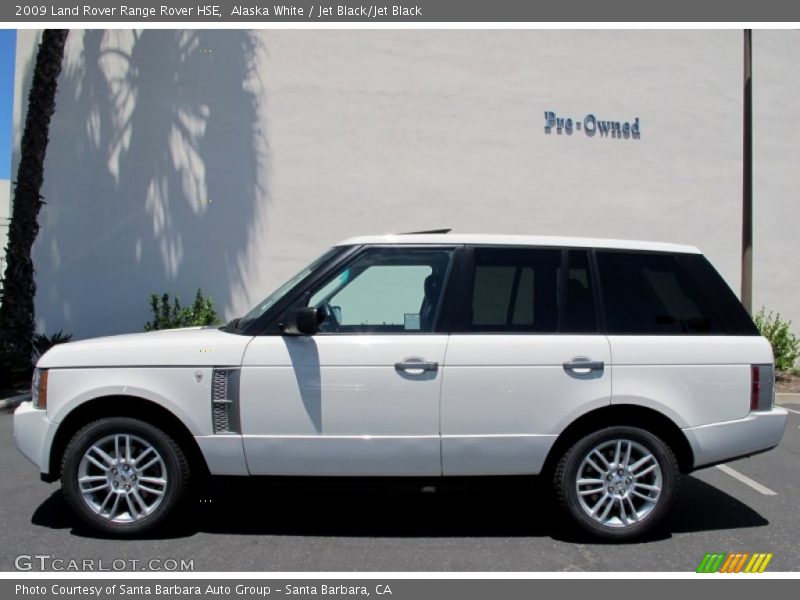 Alaska White / Jet Black/Jet Black 2009 Land Rover Range Rover HSE