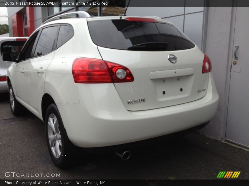 Phantom White / Black/Red 2009 Nissan Rogue SL AWD