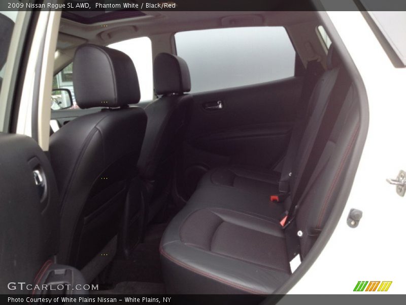 Phantom White / Black/Red 2009 Nissan Rogue SL AWD