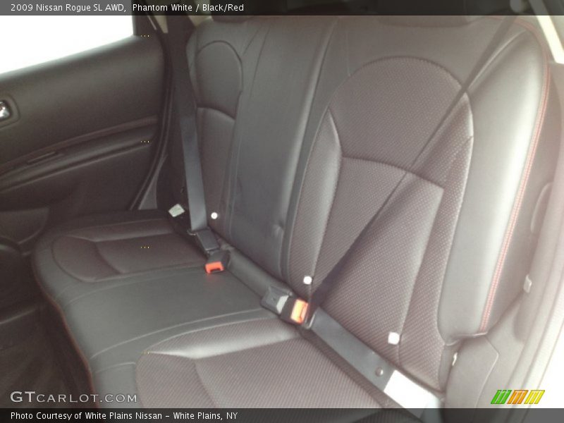 Phantom White / Black/Red 2009 Nissan Rogue SL AWD