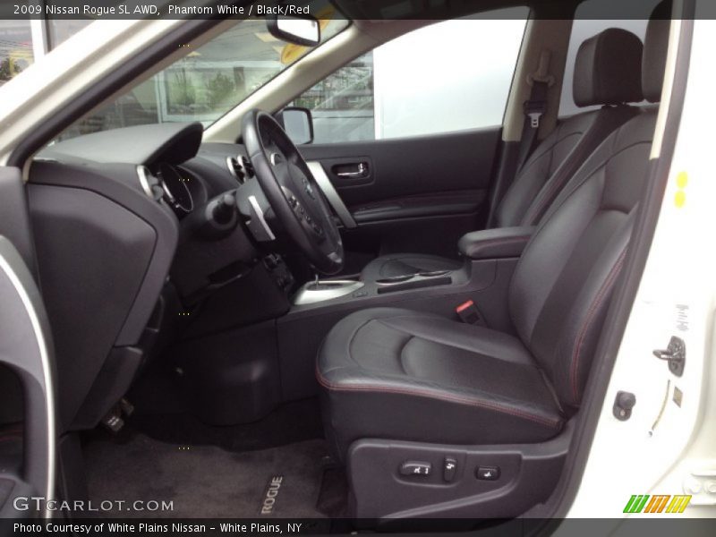  2009 Rogue SL AWD Black/Red Interior