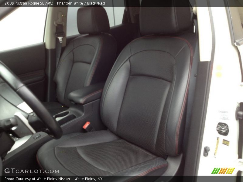 Phantom White / Black/Red 2009 Nissan Rogue SL AWD