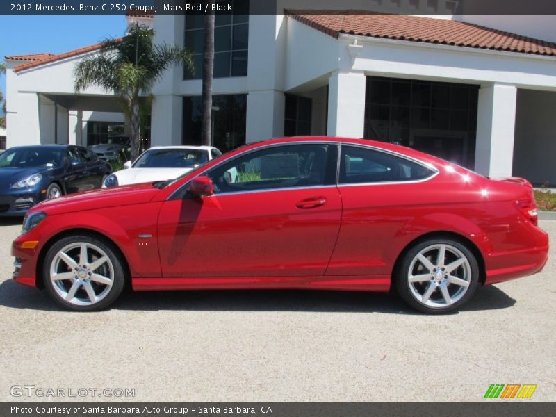 Mars Red / Black 2012 Mercedes-Benz C 250 Coupe