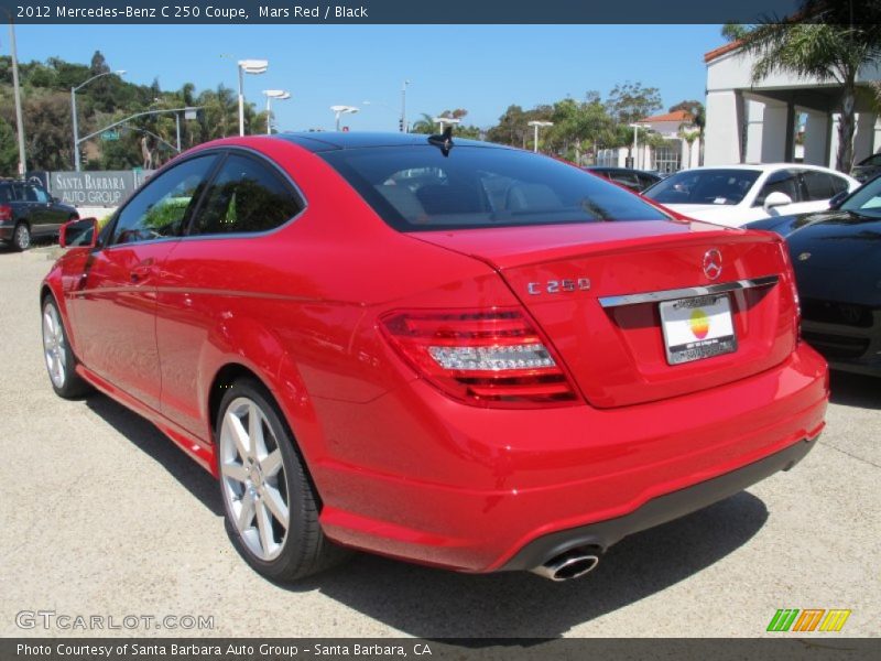 Mars Red / Black 2012 Mercedes-Benz C 250 Coupe