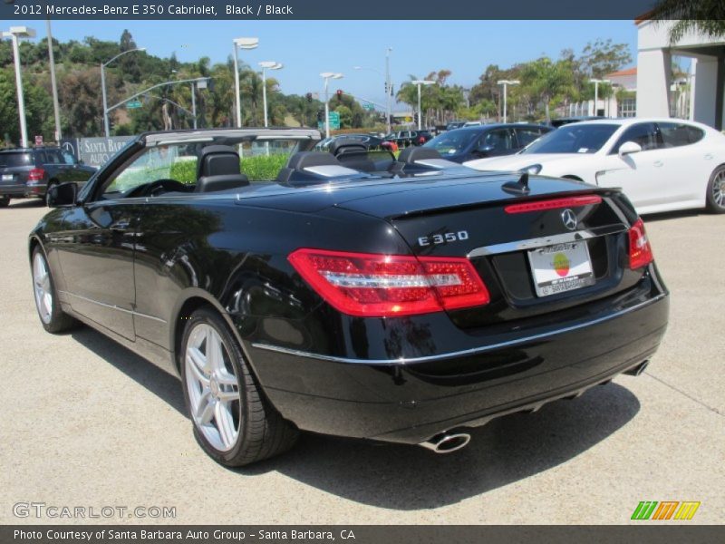 Black / Black 2012 Mercedes-Benz E 350 Cabriolet