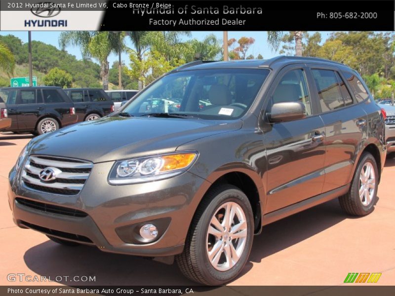 Cabo Bronze / Beige 2012 Hyundai Santa Fe Limited V6
