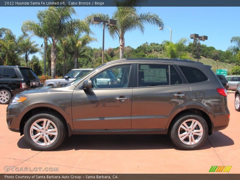 Cabo Bronze / Beige 2012 Hyundai Santa Fe Limited V6