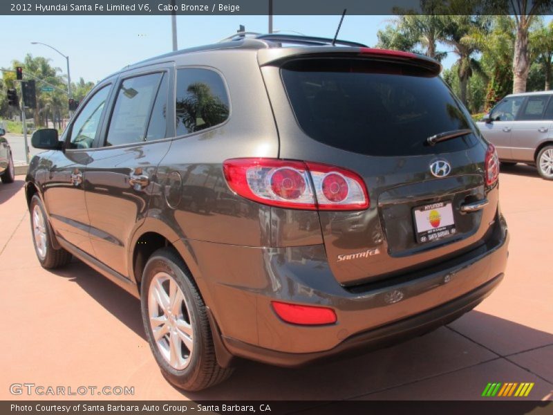 Cabo Bronze / Beige 2012 Hyundai Santa Fe Limited V6