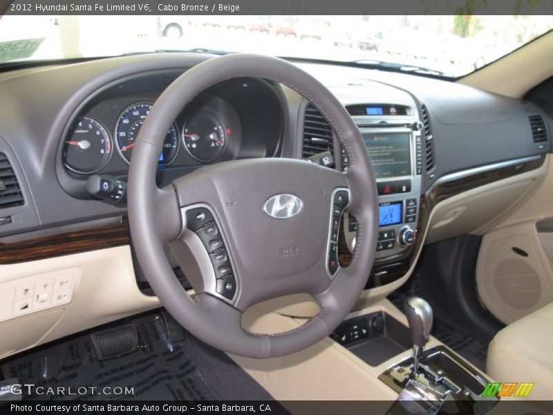 Cabo Bronze / Beige 2012 Hyundai Santa Fe Limited V6