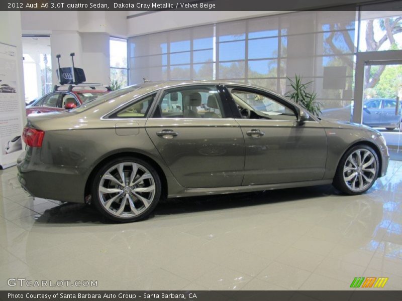 Dakota Gray Metallic / Velvet Beige 2012 Audi A6 3.0T quattro Sedan