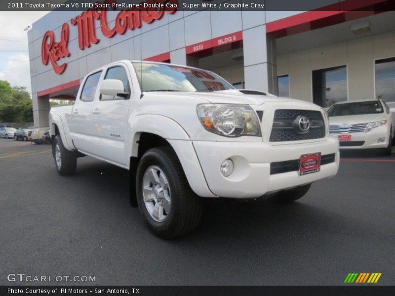 Super White / Graphite Gray 2011 Toyota Tacoma V6 TRD Sport PreRunner Double Cab