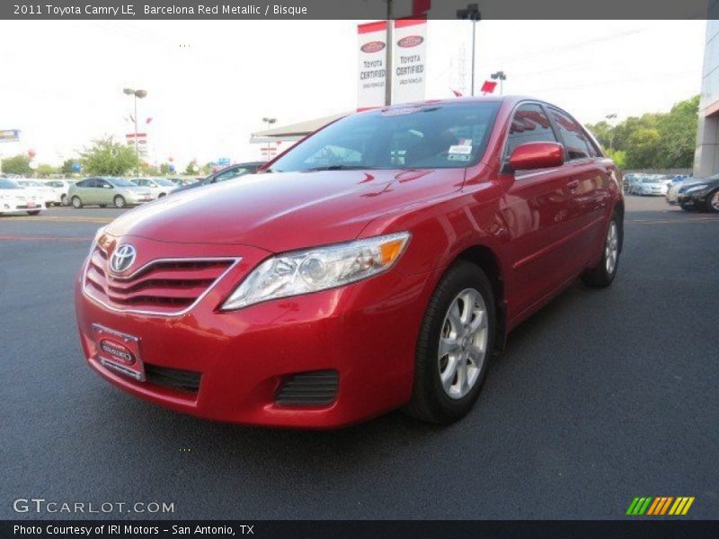 Barcelona Red Metallic / Bisque 2011 Toyota Camry LE