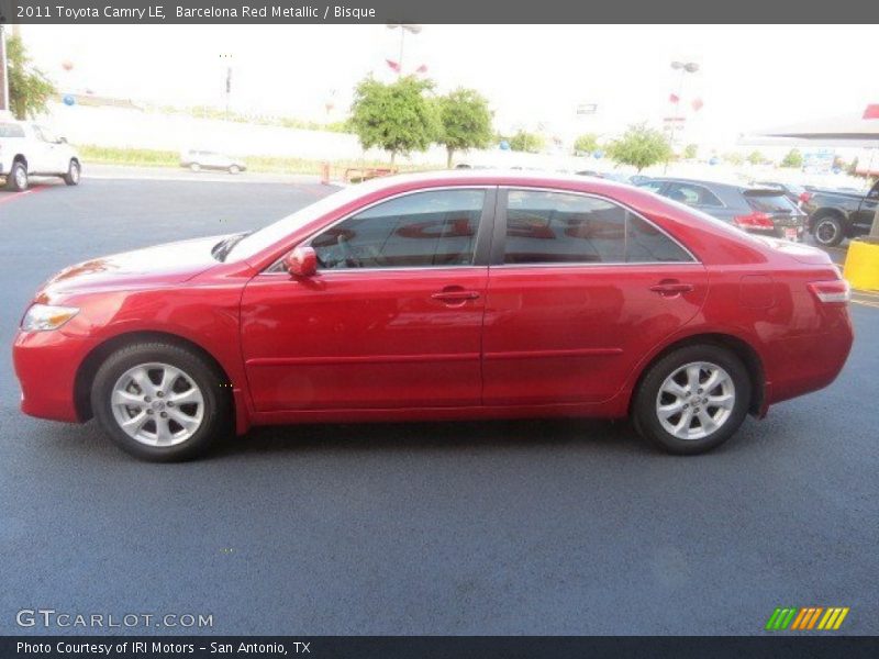 Barcelona Red Metallic / Bisque 2011 Toyota Camry LE