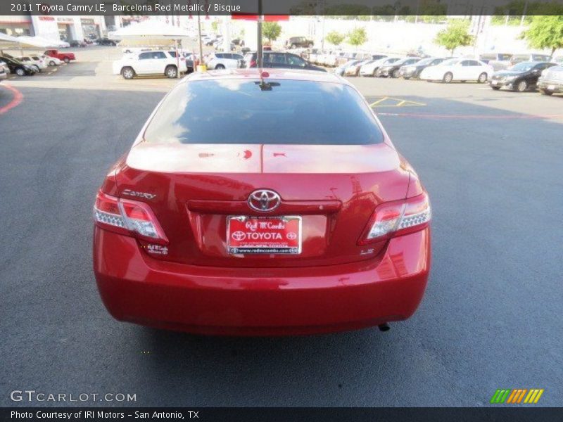Barcelona Red Metallic / Bisque 2011 Toyota Camry LE