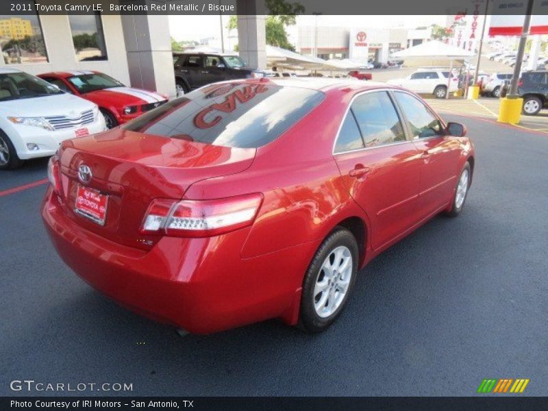 Barcelona Red Metallic / Bisque 2011 Toyota Camry LE