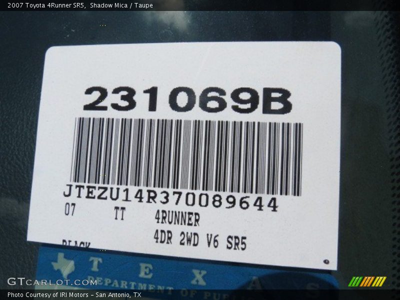 Shadow Mica / Taupe 2007 Toyota 4Runner SR5