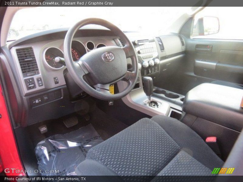 Radiant Red / Graphite Gray 2011 Toyota Tundra CrewMax