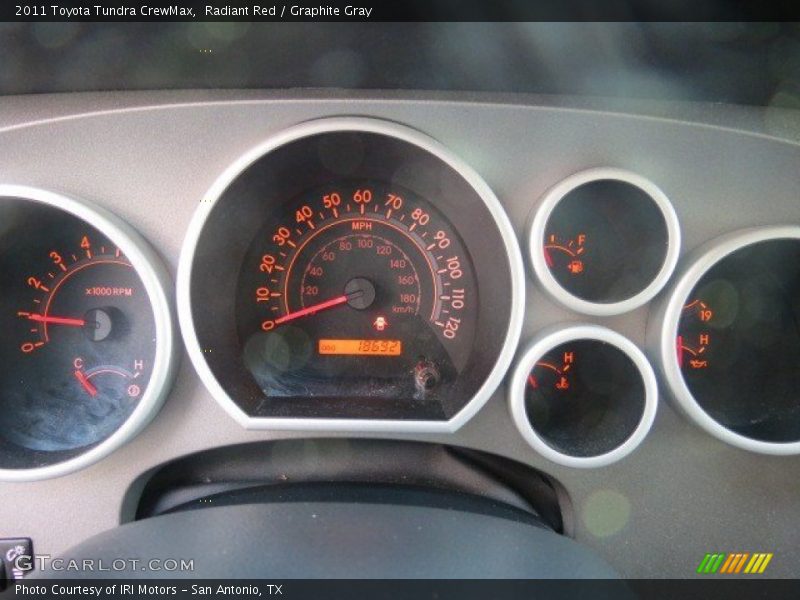 Radiant Red / Graphite Gray 2011 Toyota Tundra CrewMax