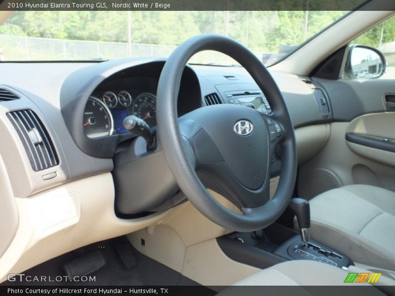 Nordic White / Beige 2010 Hyundai Elantra Touring GLS