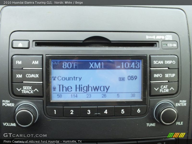 Nordic White / Beige 2010 Hyundai Elantra Touring GLS