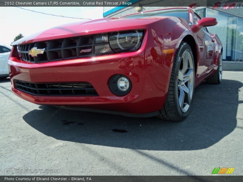 Crystal Red Tintcoat / Beige 2012 Chevrolet Camaro LT/RS Convertible