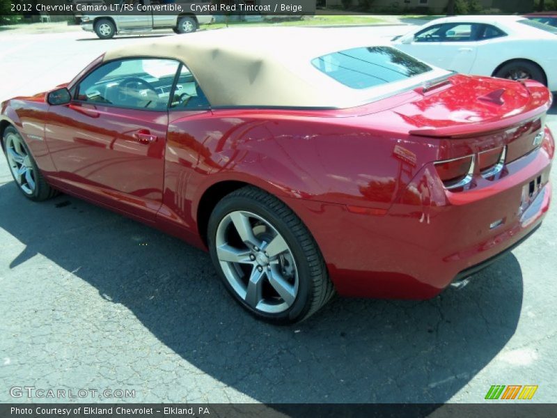 Crystal Red Tintcoat / Beige 2012 Chevrolet Camaro LT/RS Convertible